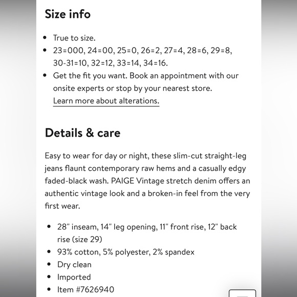 PAIGE Cindy Raw Hem High Waist Ankle Straight Leg Jeans - Picture 12 of 12